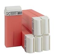 Epilwax 6 Cartuchos Roll-On Cera Depilatoria Tibia Cera roll on de 100 ml de Cera profesional Rosa para Depilación con Bandas Depilatorias des las piernas, axilas, y el cuerpo