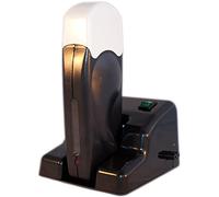 EpilWax Calentador de cera para roll-on de 100 ml con tapón desmontable, serie Black Style, dispositivo calentador de cera para fundir cartuchos de recarga (base modular, negro)