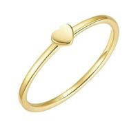 Epinki Anillos de Boda de Plata de Ley 925 para Mujer, Corazón Simple Oro Anillos de Compromiso Matrimonio Joyas Tamaño 25