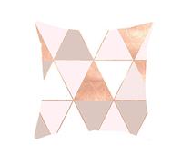 Epinki Funda de Cojines 50x50, Fundas Cojin Triangular Funda para Cojin de Sofa Poliéster, Blanco Rosa Gris