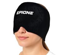 Epione - Gorro de alivio de migraña - Boston Tech 360° Gel de enfriamiento para dolor de cabeza, migraña y dolor sinusal, bolsa de hielo reutilizable para terapia fría y caliente con cubierta de