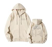 Episode 1: Zero Frontier Sudadera con Capucha de algodón 2026 Worldtour Support Sudadera con Cremallera Merch(Beige-Velvet,L)
