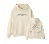 Episode 1: Zero Frontier Sudadera con Capucha de algodón Sudadera Estampada con Soporte Worldtour 2026(Beige,XL)