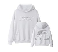 Episode 1: Zero Frontier Sudadera con Capucha de algodón Sudadera Estampada con Soporte Worldtour 2026(White,XL)
