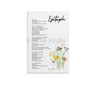 Epitaph Poem by Merrit Malloy, When I Die, Poem on Death Canvas Painting Wall-Art for Bedroom Living Room Decor(Framed,08x12inch(20x30cm))