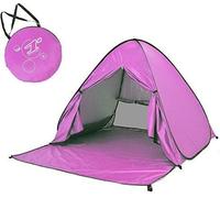 Eplze® - Tienda de campaña automática para playa, portátil, para 2 o 3 personas, rosa