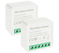 EPLZON 1 vía Módulo de interruptor de luz inteligente, mini interruptor WiFi DIY, Bricolaje AplicacióN Smart Tuya, compatible con Alexa y Google Assistant, Se requiere cable neutro (2 piezas)