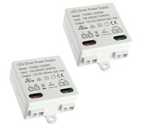 EPLZON 12V/DC 6W Mini Transformador Pequeño y Plano sin Carga Mínima Para Varias Luces LED De Bajo Voltaje De 12V (2 piezas)