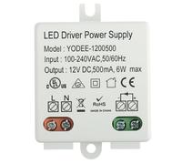 EPLZON 12V/DC 6W Mini Transformador Pequeño y Plano sin Carga Mínima Para Varias Luces LED De Bajo Voltaje De 12V (1 piezas)