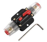 EPLZON 150A Interruptor de disyuntor 150 AMP Fusible Soporte en línea 12V-48V DC Botón de reinicio manual para sistema de amplificador de sonido de audio de automóvil RV Home Marine Boat Truck