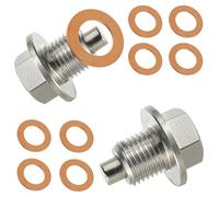 EPLZON 2 Piezas M12 x 1,25 Tapón Magnético Drenaje Aceite, junta magnética, tuerca de drenaje de cárter de aceite, Con Arandela Cobre Repuesto, para la mayoría de coches, barcos, motocicletas