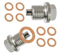 EPLZON 2 Piezas M14 x 1,5 Tapón Magnético Drenaje Aceite, junta magnética, tuerca de drenaje de cárter de aceite, Con Arandela Cobre Repuesto, para la mayoría de coches, barcos, motocicletas