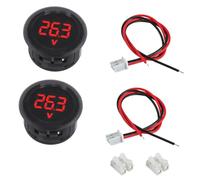 EPLZON 2 Piezas Voltímetro Digital DC 4-100V, 2 Líneas Voltaje de 3 Dígitos Medidor indicador LED para Automóvil/Marino/Moto/Camión/SUV/ATV (Rojo)
