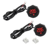 EPLZON 2 Piezas Voltímetro Digital DC 4-100V, 2 Líneas Voltaje de 3 Dígitos Medidor indicador LED Waterproof Digital Display Voltmeter para Automóvil/Marino/Moto/Camión/SUV/ATV (Rojo)