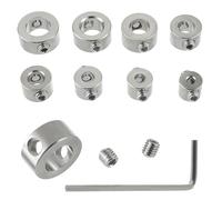 EPLZON 3/4/5/6/7/8/9/10 mm 8 Piezas de Acero inoxidable anillos de tope de profundidad Broca Profundidad Anillo Taladro Anillo Posicionador HSS Locator, con la Llave Hexagonal