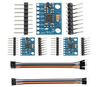 EPLZON 3 piezas MPU-6050 GY-521 MPU6050 módulo de acelerómetro de 3 ejes 6 DOF Módulo de Sensor de giroscopio 16 bits convertidor AD salida de datos IIC I2C para Arduino