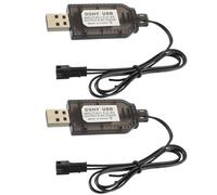 EPLZON 4,8 V Cable Carga de batería, Adaptador de Enchufe SM-2 Pines, Utilizado en avión RC, Tanque RC, Vehículo Modelo RC, Coche Buggy, Camión, Coches de Carreras (2 Piezas)