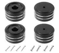 EPLZON 4 Pieza Alta HiFi pies Antideslizante amortiguadores Base para Equipo de música, Altavoces, subwoofer Y Home Cinema(40×20mm, Negro)