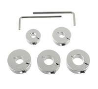 EPLZON 6/8/10/12/14 mm 5 Piezas aleación de aluminio anillos de tope de profundidad Broca Profundidad Anillo Taladro Anillo Posicionador HSS Locator, con la Llave Hexagonal