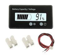 EPLZON Battery Capacidad Monitor Medidor DC 12V 24V 36V 48V 72V Medidor de Batería, LCD Display, Battery Tester Battery Capacity Voltage Indicator (Luz Blanca)