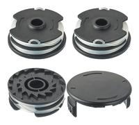 EPLZON Bobinas de hilo de repuesto Desbrozadora, para recortadora LIDL Parkside, compatible con PRT 550 A1, A3; PRTA 20-Li A1, B2, C3 bobina de repuesto(3 Bobinas de Repuesto + 1 Tapas de Bobina)