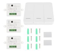 EPLZON Interruptor de luz inalámbrico interruptor de seguridad del transmisor de RF y relé del controlador del receptor 10A 240V para iluminación inferior a 1500w (3 receptores y 1 interruptor)