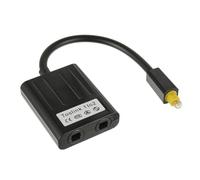 EPLZON Toslink Splitter 1 Entrada 2 Salidas, Adaptador óptico digital Toslink de doble puerto Audio Óptico Adaptador de para TV, DVD, Amplificador, Barra de Sonido