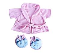 Epoch Air Rosa Albornoz w/Deslizadores del Conejito del Oso de Peluche Ropa Ajusta a la mayoría de 14" - 18" Build-A-Bear, y Hacer Sus Propios Animales de Peluche