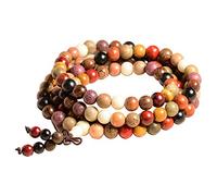 Epoch World Pulsera de Cuentas de Sándalo Madera Perlas Pulsera Collar 108