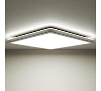 Epochglo Lampara Techo, Plafon Led Techo Modernos, Luz Led Techo para Baño/Cocina/Pasillo/Dormitorio/Sótano - IP54 Impermeable, Blanco, Ultrafino, 15W, 1800LM, 4000K, 22cm