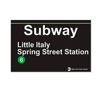 EpochSign Little Italy Metro New York City - Señal de metro (metal, 20 x 30 cm)