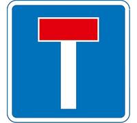 EpochSign No Through Road Street - Señal de Advertencia de Metal, 30,5 x 30,5 cm