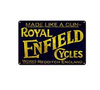 EpochSign Royal Enfield Cycles England - Cartel de Metal (20 x 30 cm), diseño Retro