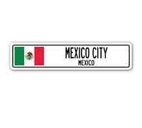 EpochSign Señal de Aluminio con la Bandera Mexicana de la Ciudad Mexicana, para decoración del hogar, 10 x 40 cm, de Mexico