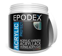 EPODEX® ACRYLIC PROTECT+ - Barniz protector contra la intemperie para madera para exterior e interior, para muebles, pintura acrílica, 45 colores, transparente, transparente, blanco multicolor, 1,1 -