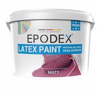 EPODEX Pintura de látex mate, Pintura de Pared Lavable, resistente, transpirable e inodora, Interior, 3kg (25m² por una capa) - Gris hormigón