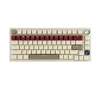 EPOMAKER Ajazz AK820 Pro Teclado Mecánico 75% Inalámbrico para Juegos con Pantalla, Hot Swappable, 2.4GHz/USB/BT5.0, Estructura Gasket, con Perilla, para PC/Mac (Beige, Dreamy Switch)