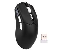 EPOMAKER Click Lite Ratón Gaming Inalámbrico, dpi Ajustable de 800 a 12.000, Sensor PAW3311, 500mAh, 59g, Ratón Recargable 2.4G/Bluetooth/USB-C con 5 Botones Programables para PC/Mac/Linux (Negro)