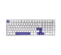 EPOMAKER Galaxy100 Teclado Gaming Mecanico, Aluminio, 8000mAh, USB/BT/2.4Ghz, Programable, QMK/Via Hot-Swappable, Teclado Inalambrico, US QWERTY (Blanco, Marble White Switch)