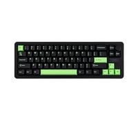 EPOMAKER Galaxy68 Teclado para Juegos Mecánico Inalámbrico QMK/Via, Aleación de Aluminio, Gasket, 6000mAh, Luz Lateral/Iluminación RGB, Diseño 65% US con Switch Lineal,Hot-Swap(Negro, Wisteria Linear)
