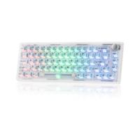EPOMAKER HE65 V2 TMR Teclado Gaming Magnético con Botón de Volumen, Blanco | Disparo Rápido, Tasa de Sondeo 8K, Activación Ajustable, Hot-Swap Híbrido, Cremoso y Thocky, 2.4GHz/BT, Mac y Windows