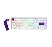 EPOMAKER HE68 Teclado Magnético Alámbrico para Juegos, Tasa de Sondeo de 8K, Latencia de 0.125ms, RGB, Montaje en Gasket, Conexión USB-A a C, Portátil para Mac/PC/PS/Switch (Blanco Morado)