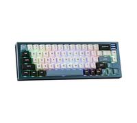 EPOMAKER MS68 Via Teclado Inalámbrico con Pantalla TFT. Teclado para Juegos mecánico de Aluminio 65% Bluetooth/2.4Ghz/USB-C, Hot Swap, retroiluminación RGB. (Azul, Wisteria Linear Switch)