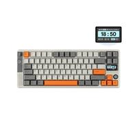 EPOMAKER RT85 Teclado Gaming Mecánico Inalámbrico con Joystick,Blanco Retro