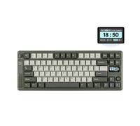 EPOMAKER RT85 Teclado Mecánico Inalámbrico para Juegos 75% con Joystick y Pantalla DIY, 8000mAh, BT/USB/2.4Ghz, Gasket, Acolchado de 5 Capas, Hot-Swap, Teclas PBT (Verde Militar, Creamy Jade)