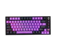 EPOMAKER TH80 SE Junta 75% Teclado Mecánico, NKRO Hot-Swap RGB Triple Modo Teclado Gaming con Poron/Espuma EVA, Programable, 4000mah Batería para E-Sport/Win/Mac(Black Purple, Gateron Pro Black)
