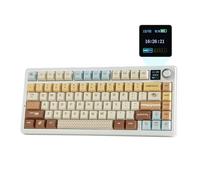 EPOMAKER X Aula F75 MAX Teclado Mecánico Inalámbrico para Juegos, Caramelo | Pantalla TFT y Perilla, Formato de 75% US, Gasket, Intercambiable en Caliente, para PC/Mac/Linux, Reaper Switch