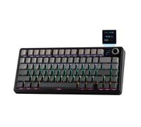 EPOMAKER X Aula F75 MAX Teclado Mecánico Inalámbrico para Juegos con Pantalla TFT y Perilla, Gasket en Formato de 75% US, Intercambiable en Caliente, para PC/Mac/Linux (Negro, Reaper Switch)