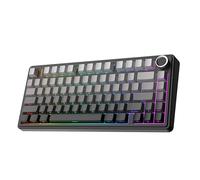 EPOMAKER x Aula F75 Teclado Gaming Mecánico Inalámbrico con Perilla del 75% | Formato ANSI US, BT/2.4GHz/USB-C, RGB, Gasket, Hot Swappable, Acolchado de 5 Capas, NKRO, Negro Degradado, Reaper Switch