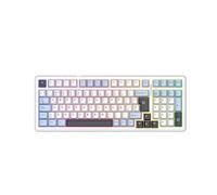 EPOMAKER x Aula F99 ISO-ES Teclado Mecánico con Cable del 96%, Blanco Azul | Distribución Española, Hot Swap, Interruptor Lubricado, Teclas PBT, RGB, Teclado Numérico, Gasket Suave, para Gaming/Oficina